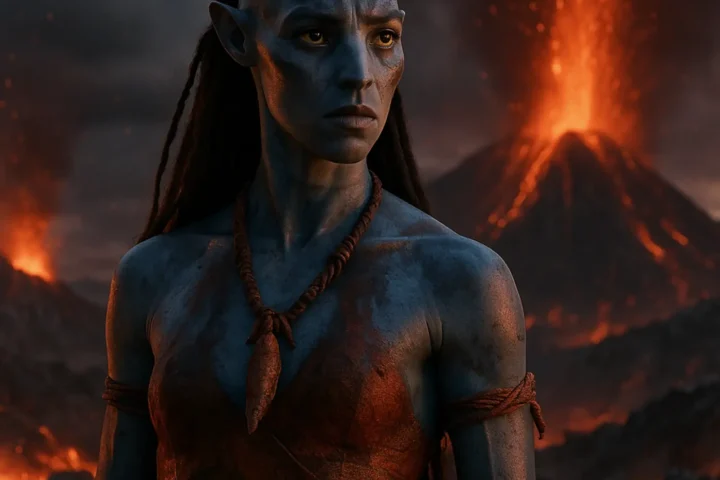 Varang, lidera clanului Ash People, în trailerul Avatar Fire and Ash cu vulcani în erupție pe Pandora