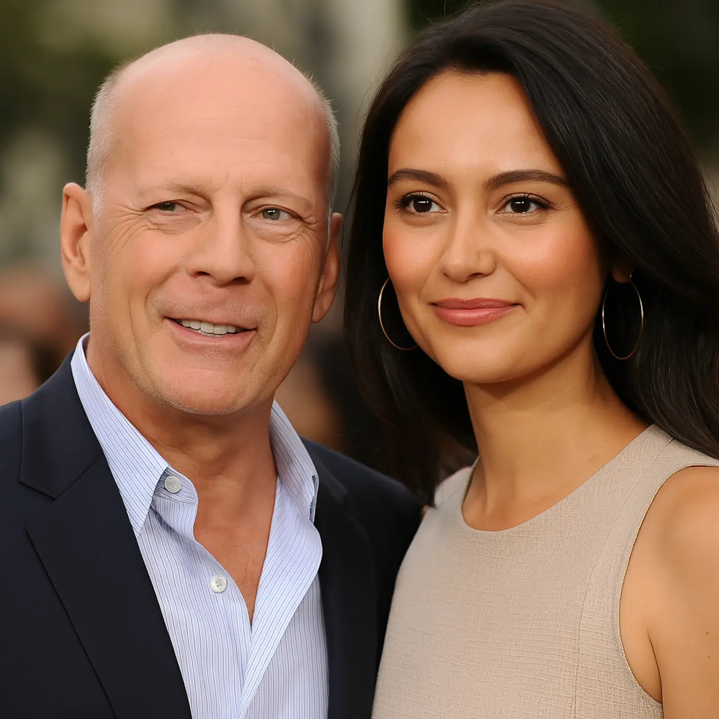 Bruce Willis sănătate si Emma Heming Willis la un eveniment public